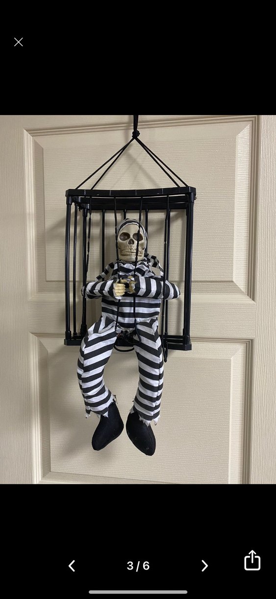 Kafesiyle Kafatası Figürlü ses çıkaran pilli Aksiyon Figürü - Görsel 2