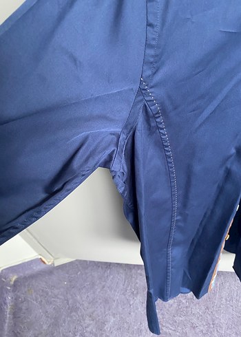 Düğmeli Mavi Erkek Gömlek perfetto - Görsel 7