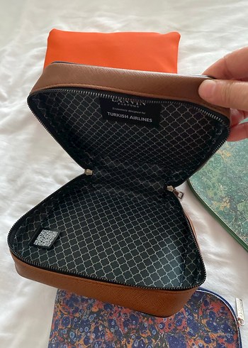 Bohem Desenli Kadın Deri Makyaj Çantası 3 adet - Görsel 5