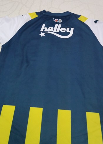 Erkek Sarı Lacivert Çizgili Spor Forma - Görsel 4