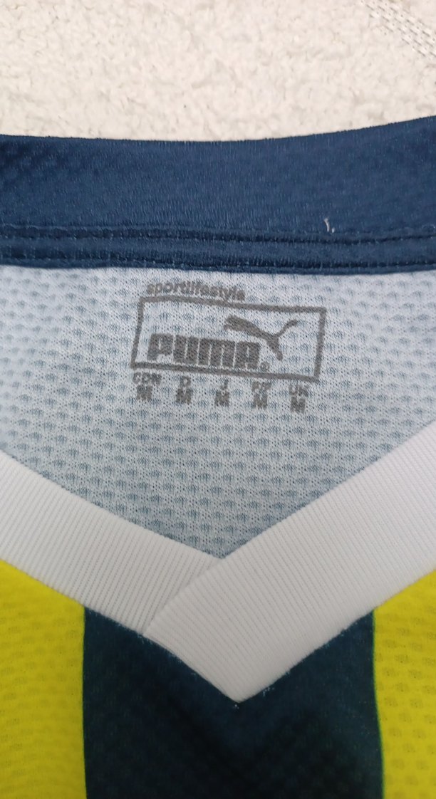 Erkek Sarı Lacivert Çizgili Spor Forma - Görsel 5