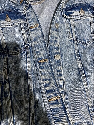 s Beden mavi Renk Bershka Oversize Kot Ceket