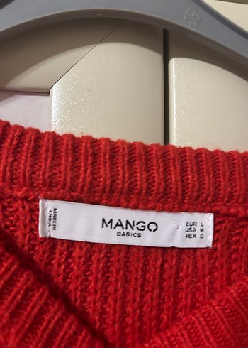 Kırmızı Örgü Kadın Kazak - Görsel 3