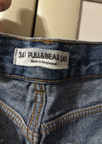 Düğmeli Mavi Kadın Denim Pantolon - Görsel 3