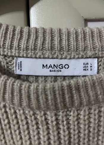 Bej Kadın Triko Rahat Kesim Kazak - Görsel 3