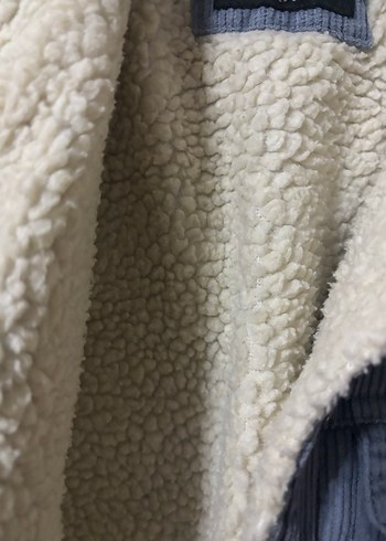 Mavi kadın  Erkek Denim Düğmeli Ceket - Görsel 4