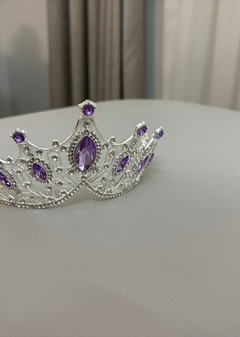 Mor Taşlı Parlak Gelin Tacı - Görsel 2