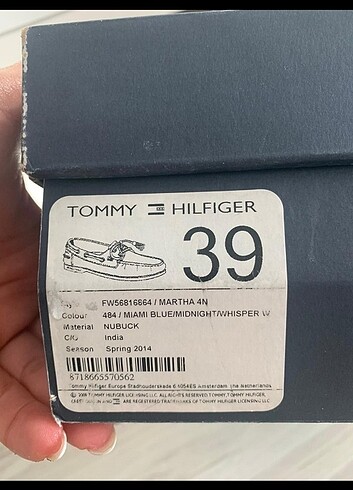 39 Beden Orijinal Tommy Hilfiger Ayakkabı 