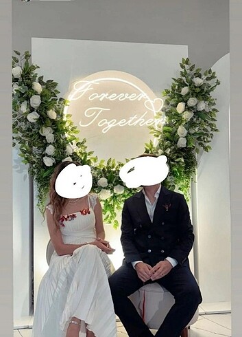 38 Beden beyaz Renk Beyaz Nişan Elbisesi