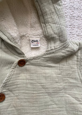 Kapüşonlu Gri Erkek Bebek Tulumu - Görsel 3