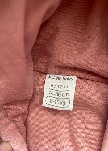 Kapüşonlu Pembe Desenli Bebek Tulumu - Görsel 3