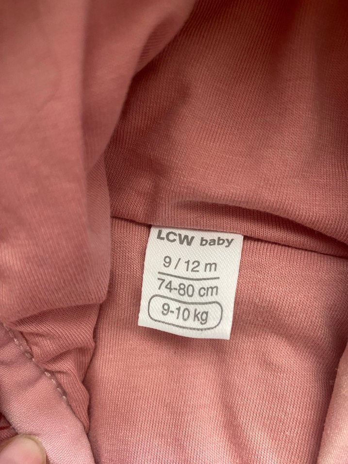 Kapüşonlu Pembe Desenli Bebek Tulumu - Görsel 3