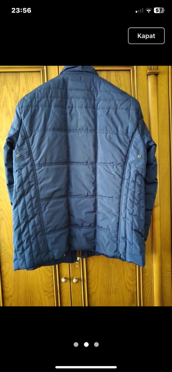 Düğmeli Lacivert Erkek Mont - Görsel 2