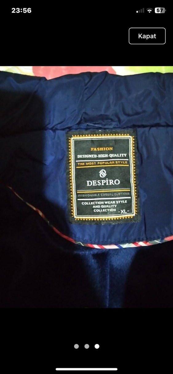 Düğmeli Lacivert Erkek Mont - Görsel 3