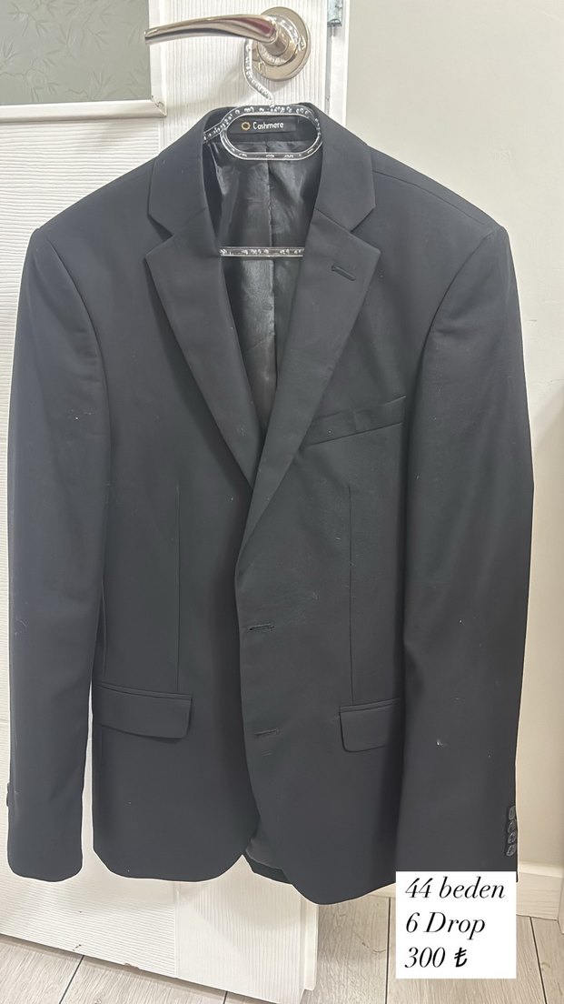 Erkek Siyah Klasik Kesim Takım Ceket - Görsel 2