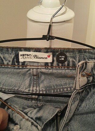 36 Beden Yırtık bol kesim jeans
