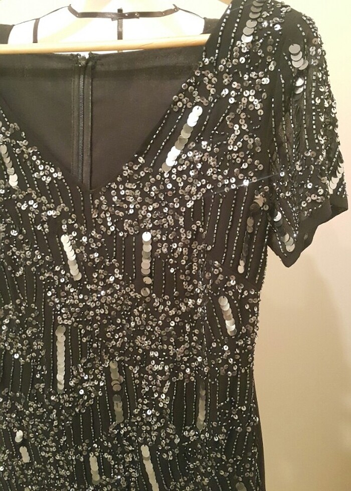 Pul payet mini elbise - Görsel 3