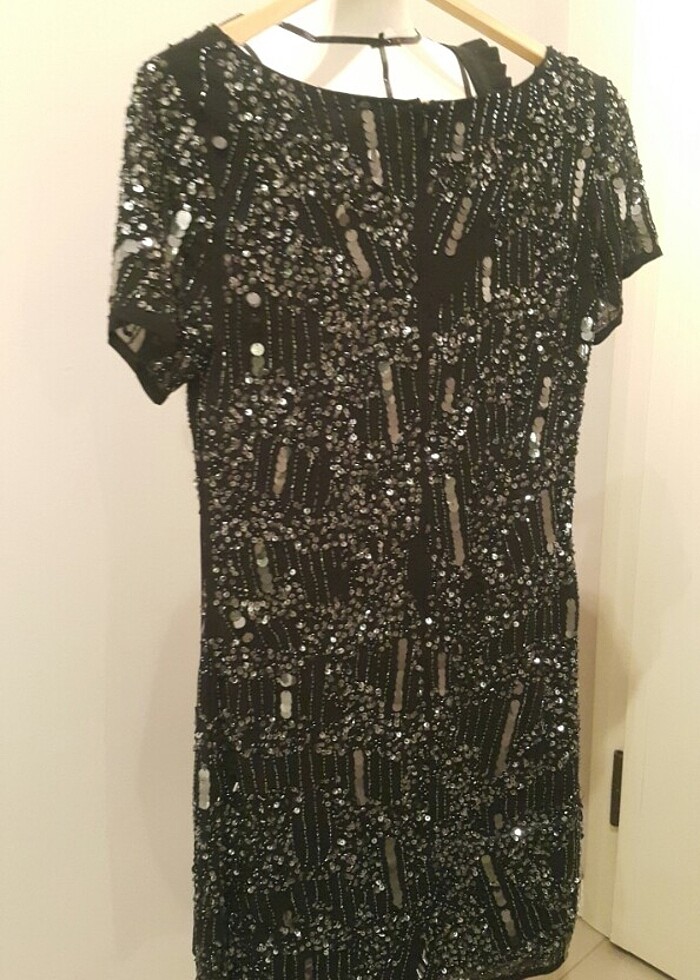 Pul payet mini elbise - Görsel 5