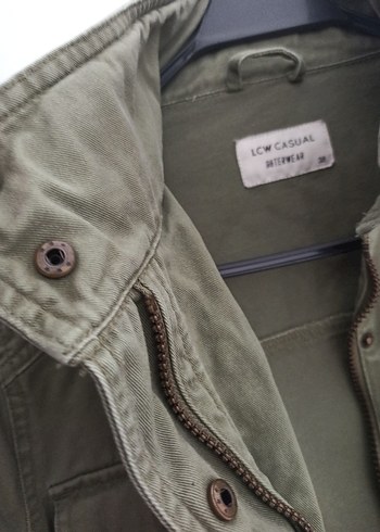 Kadın Haki Kemerli Pamuk Ceket - Görsel 2