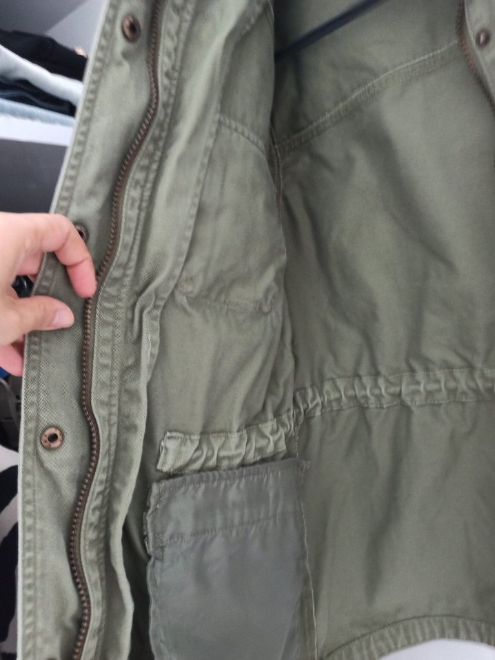 Kadın Haki Kemerli Pamuk Ceket - Görsel 3
