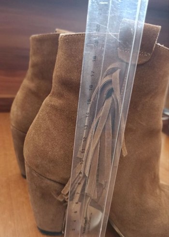 Bej Süet Püsküllü Kadın Bot - Görsel 6