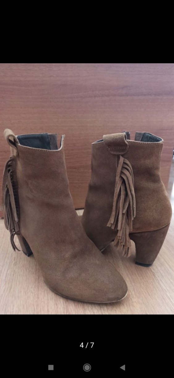 Bej Süet Püsküllü Kadın Bot - Görsel 4