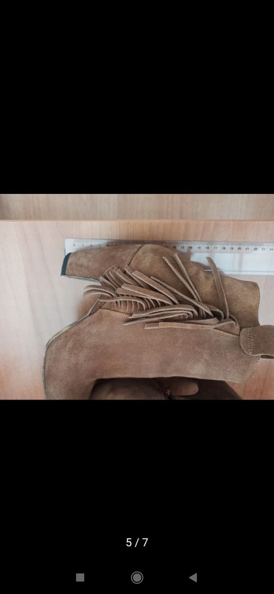 Bej Süet Püsküllü Kadın Bot - Görsel 5