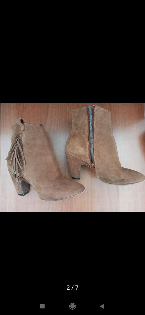 Bej Süet Püsküllü Kadın Bot - Görsel 2