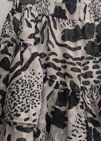 Network Zebra Desenli Fırfırlı Mini Etek - Görsel 7