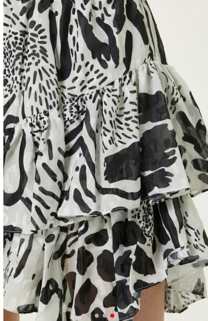 Network Zebra Desenli Fırfırlı Mini Etek - Görsel 4