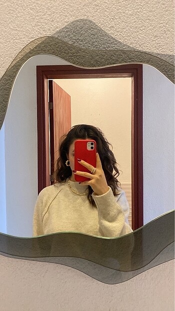 s Beden Yumuşak krem crop kazak