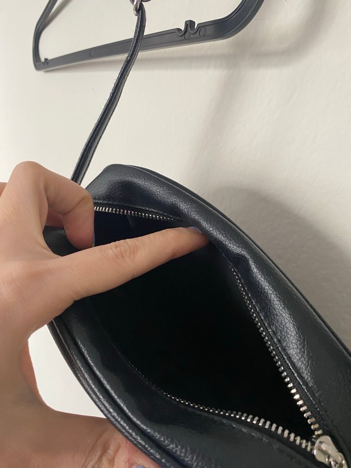 Deri Siyah Kadın Çapraz Çanta - Görsel 2