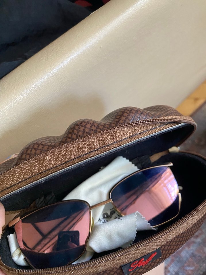 Kahverengi Parlak Fermuarlı Kadın Gözlük - Görsel 2