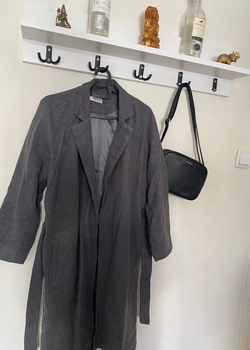 Antrasit Uzun Kaban, Beden L - Görsel 3