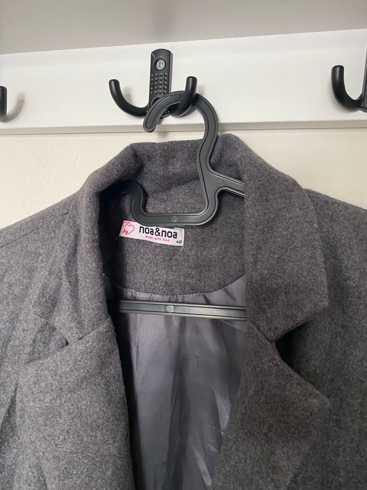 Antrasit Uzun Kaban, Beden L - Görsel 4