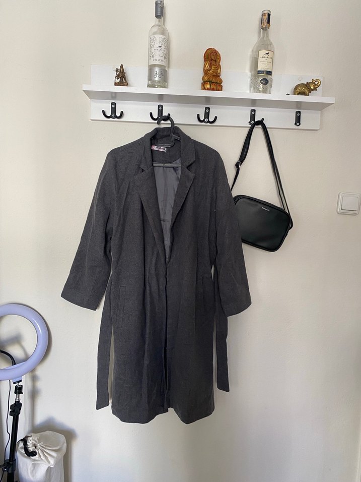 Antrasit Uzun Kaban, Beden L - Görsel 2