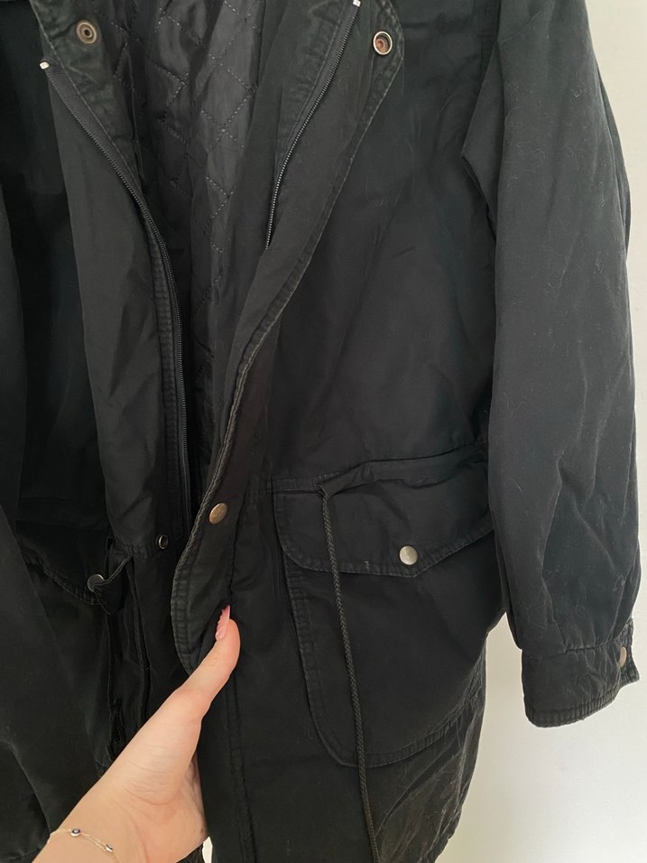 unisex Siyah parka - Görsel 3