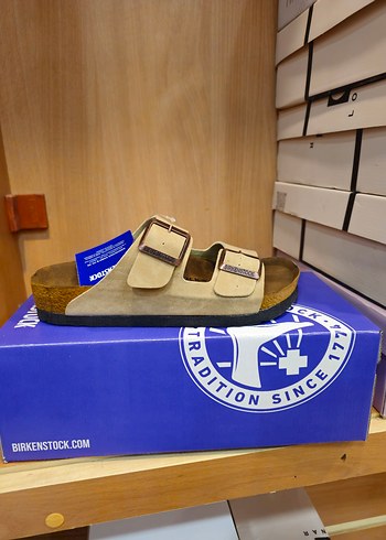 Birkenstock Açık Krem Süet Terlik