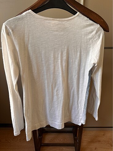 11-12 Yaş Beden beyaz Renk Zara tshirt uzun kollu