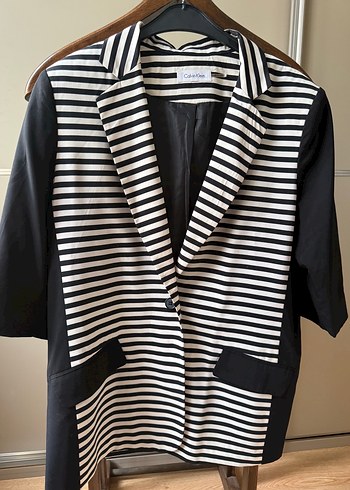 Calvin Klein Siyah Beyaz Blazer Ceket