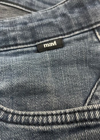 32 Beden Gri Mavi Erkek Denim Pantolon