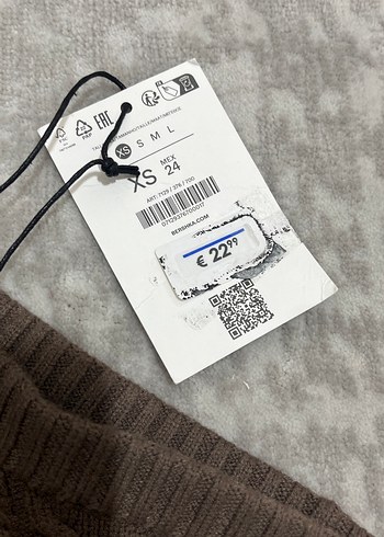 Bershka Kahverengi Triko Yarım Balıkçı Yaka krop