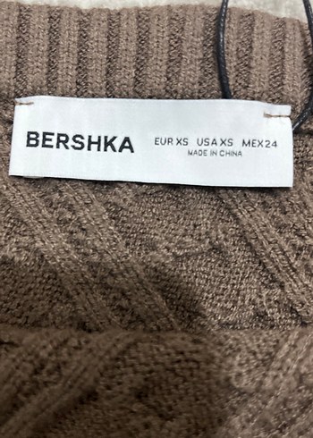 xs Beden Kahverengi Triko Yarım Balıkçı Yaka krop
