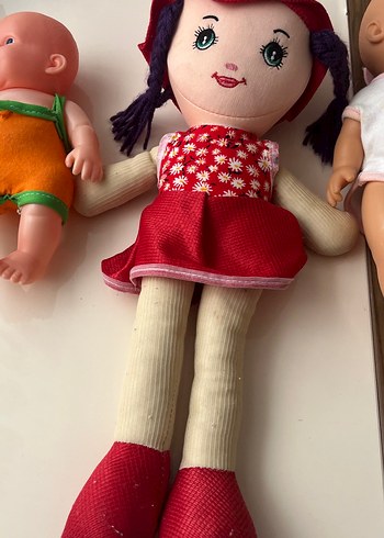 Barbie Renkli Bebek ve Bez Bebek Seti