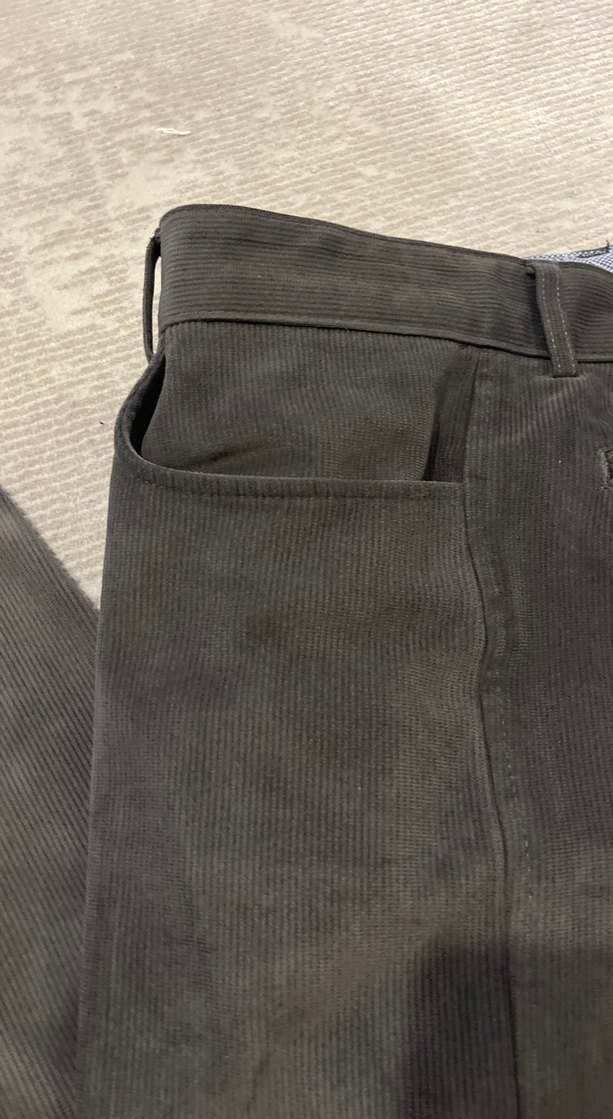 Gri  kadife Erkek Pantolon - Görsel 3