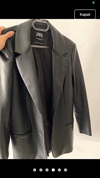 Zara Deri ceket 36 beden oversize