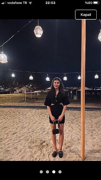 Zara Yandan pencereli elbise