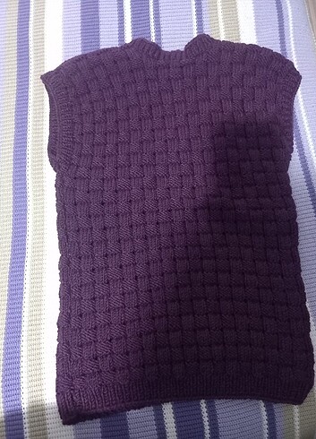 Patlıcan moru süveter