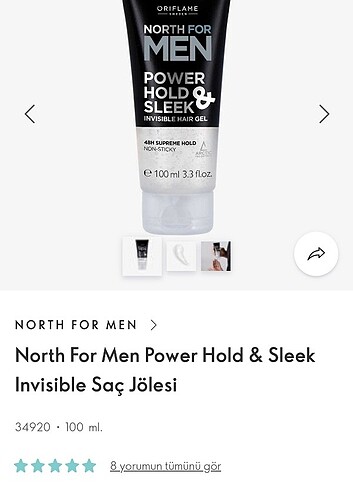Oriflame ERKEK SAÇ JÖLESİ 