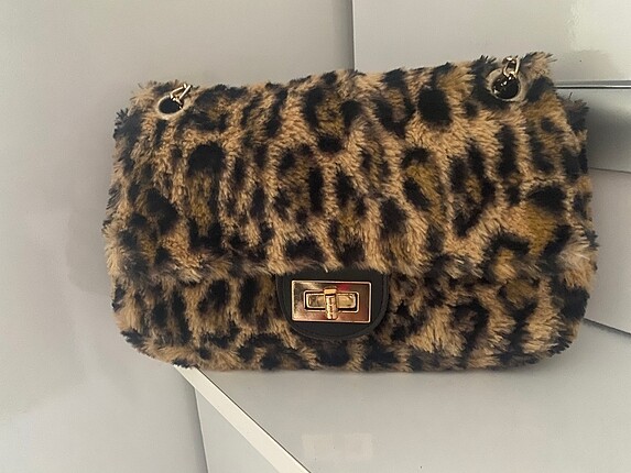 Leopar desenli kol çantası